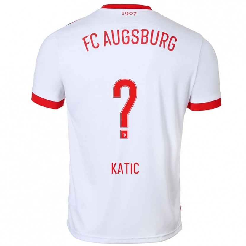 Danxen Damen Daniel Katic #0 Weiß Rot Heimtrikot Trikot 2025/26 T-Shirt