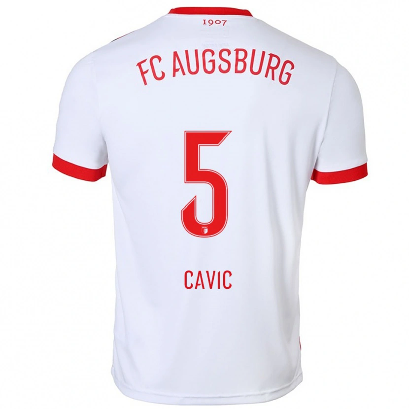 Danxen Damen Andrej Cavic #5 Weiß Rot Heimtrikot Trikot 2025/26 T-Shirt