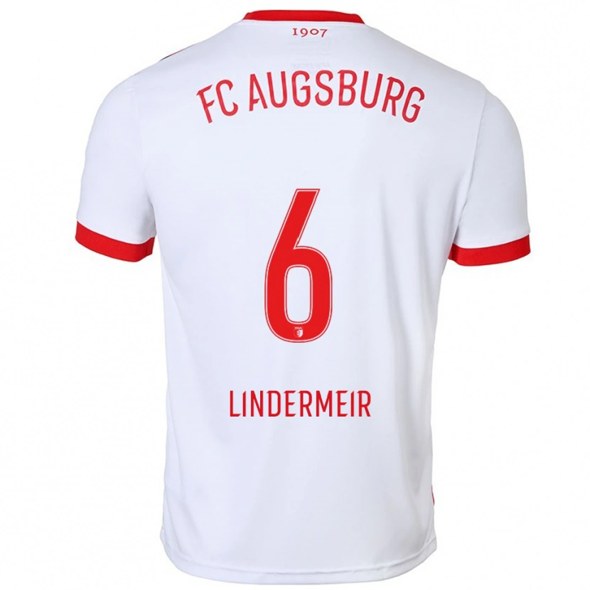 Danxen Damen Dominik Lindermeir #6 Weiß Rot Heimtrikot Trikot 2025/26 T-Shirt