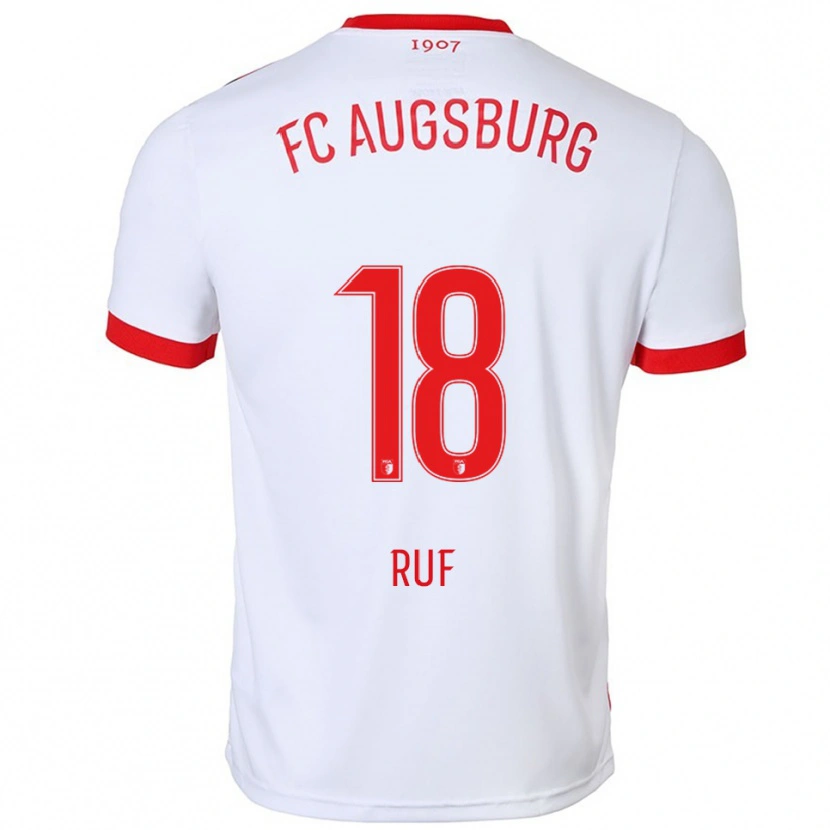 Danxen Damen Jonas Ruf #18 Weiß Rot Heimtrikot Trikot 2025/26 T-Shirt