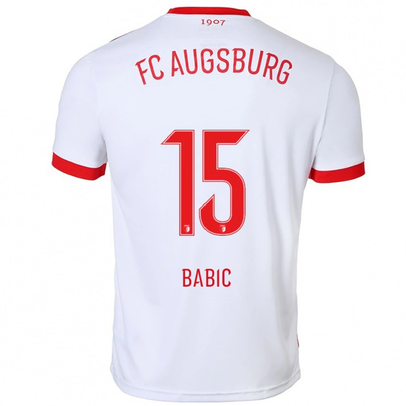 Danxen Damen David Babic #15 Weiß Rot Heimtrikot Trikot 2025/26 T-Shirt