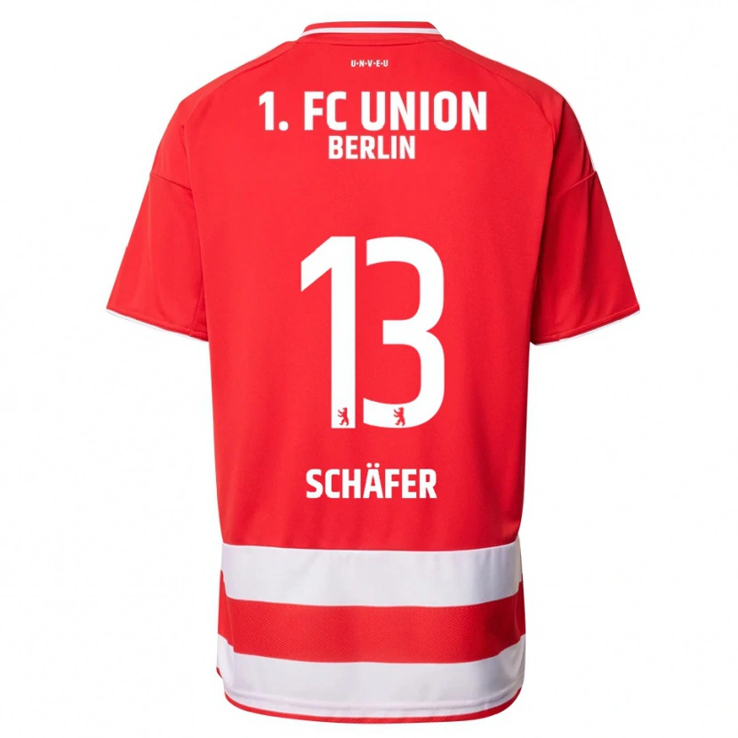 Danxen Damen András Schäfer #13 Rot Weiß Heimtrikot Trikot 2025/26 T-Shirt