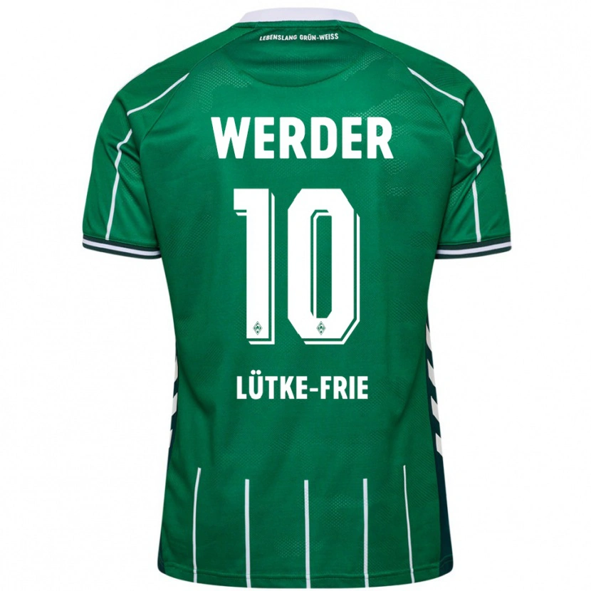 Danxen Damen Dennis Lütke-Frie #10 Grün Weiß Heimtrikot Trikot 2025/26 T-Shirt