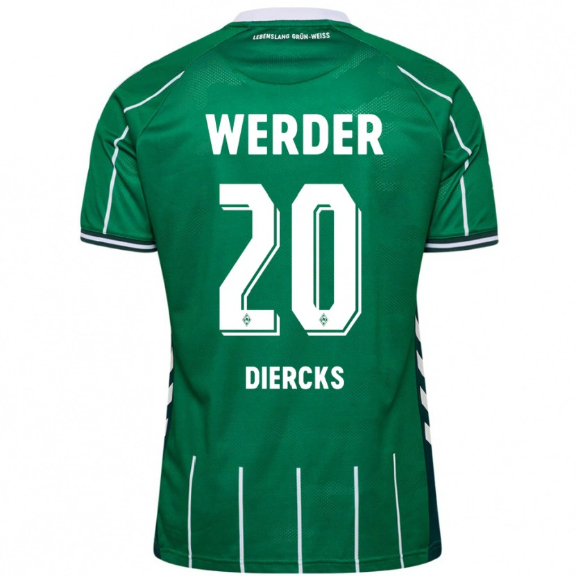 Danxen Damen Lewis Diercks #20 Grün Weiß Heimtrikot Trikot 2025/26 T-Shirt