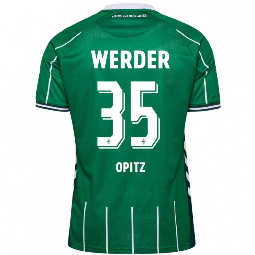 Danxen Damen Leon Opitz #35 Grün Weiß Heimtrikot Trikot 2025/26 T-Shirt