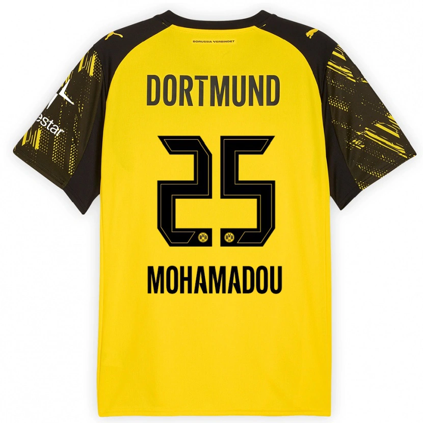 Danxen Damen Hamzath Mohamadou #25 Gelb Schwarz Heimtrikot Trikot 2025/26 T-Shirt