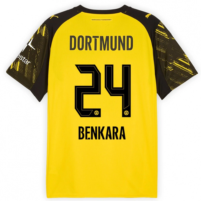 Danxen Damen Elias Benkara #24 Gelb Schwarz Heimtrikot Trikot 2025/26 T-Shirt