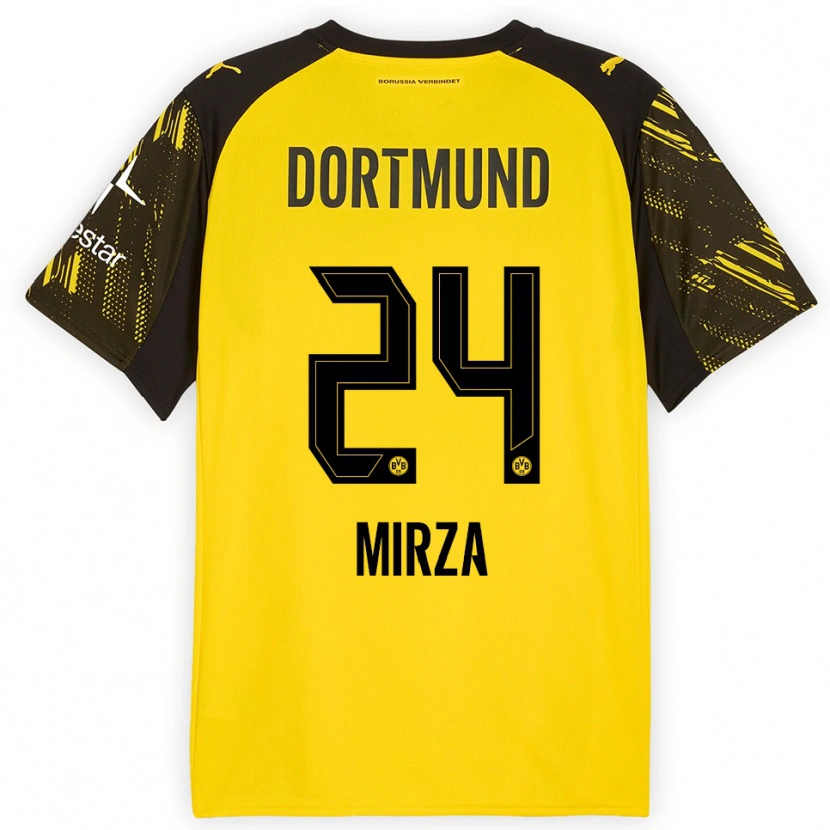Danxen Damen Marwan-Omir Mirza #24 Gelb Schwarz Heimtrikot Trikot 2025/26 T-Shirt