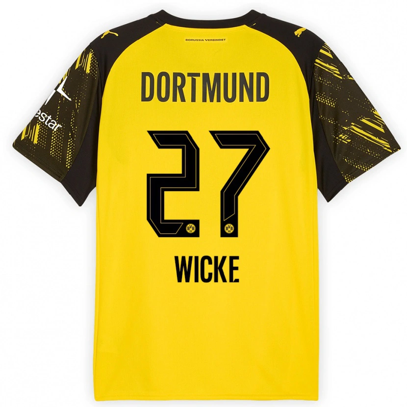 Danxen Damen Nova Wicke #27 Gelb Schwarz Heimtrikot Trikot 2025/26 T-Shirt
