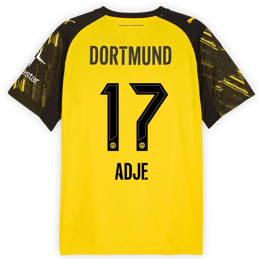 Danxen Damen Miguel Adje #17 Gelb Schwarz Heimtrikot Trikot 2025/26 T-Shirt