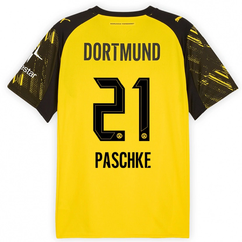 Danxen Damen Felix Paschke #21 Gelb Schwarz Heimtrikot Trikot 2025/26 T-Shirt