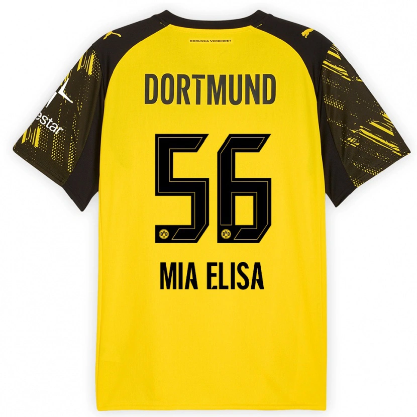Danxen Damen Bomnuter Mia Elisa #56 Gelb Schwarz Heimtrikot Trikot 2025/26 T-Shirt