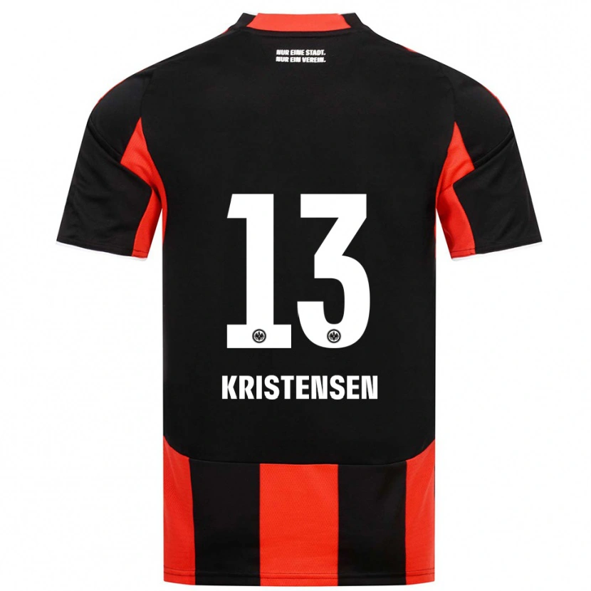 Danxen Damen Rasmus Kristensen #13 Schwarz Rot Heimtrikot Trikot 2025/26 T-Shirt