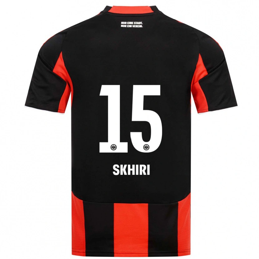 Danxen Damen Ellyes Skhiri #15 Schwarz Rot Heimtrikot Trikot 2025/26 T-Shirt