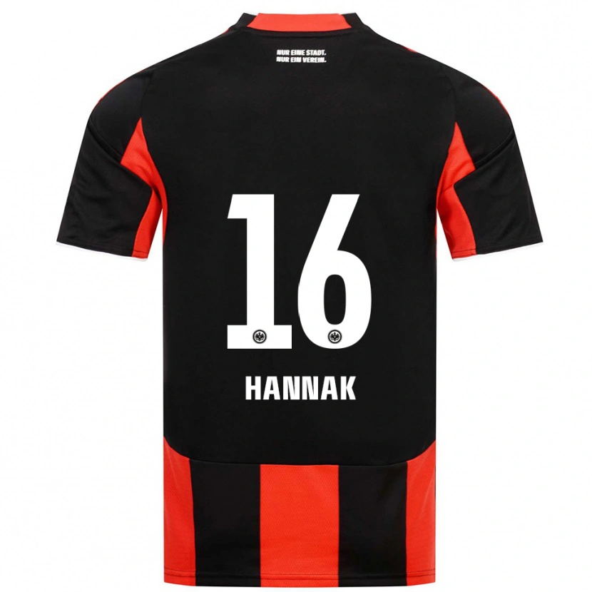 Danxen Damen Tim Hannak #16 Schwarz Rot Heimtrikot Trikot 2025/26 T-Shirt