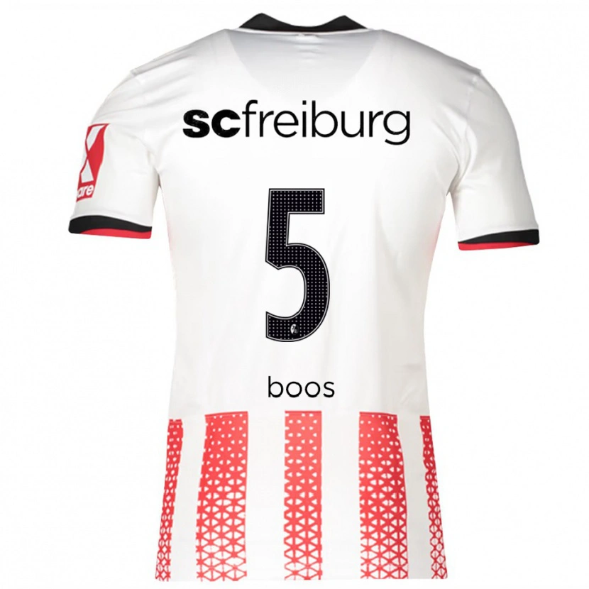 Danxen Damen Yanik Boos #5 Weiß Rot Heimtrikot Trikot 2025/26 T-Shirt