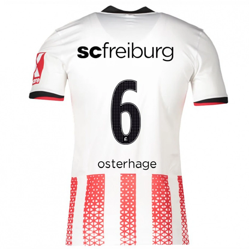 Danxen Damen Patrick Osterhage #6 Weiß Rot Heimtrikot Trikot 2025/26 T-Shirt
