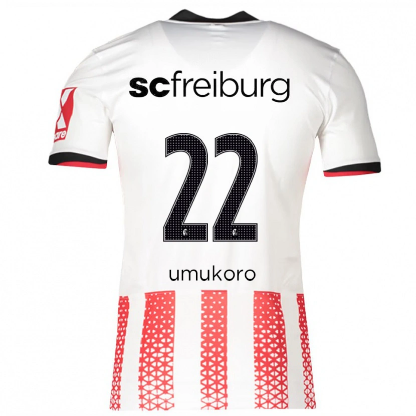 Danxen Damen Jayden Umukoro #22 Weiß Rot Heimtrikot Trikot 2025/26 T-Shirt