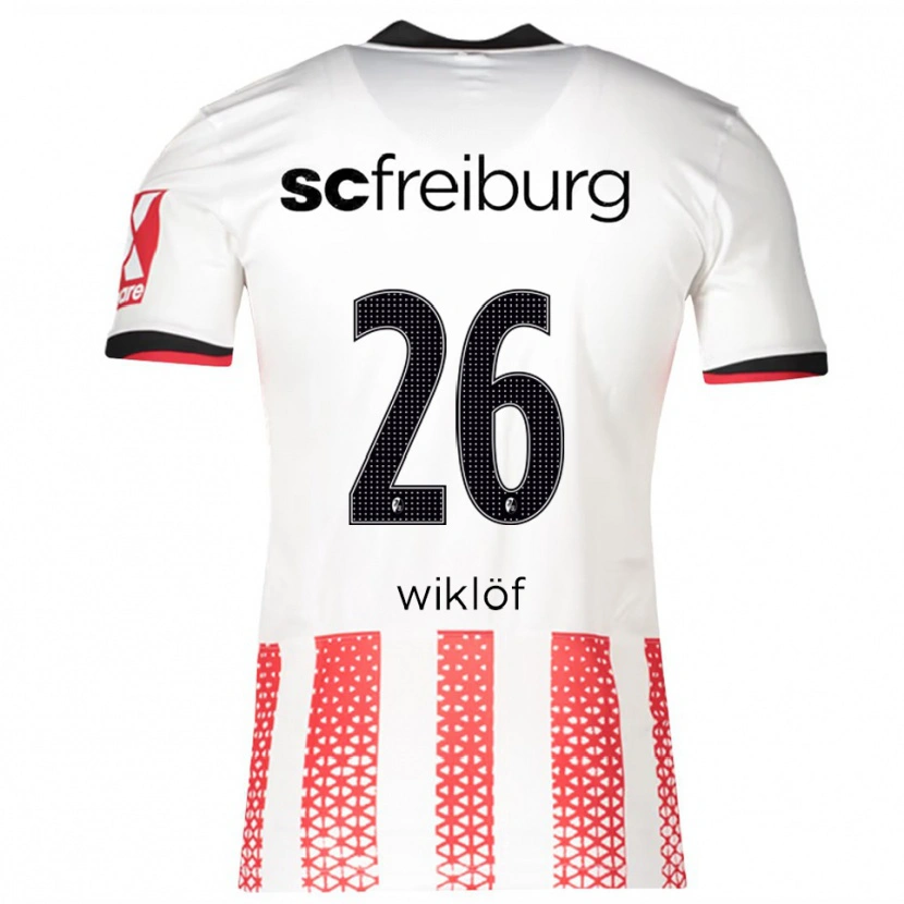 Danxen Damen Oscar Wiklöf #26 Weiß Rot Heimtrikot Trikot 2025/26 T-Shirt