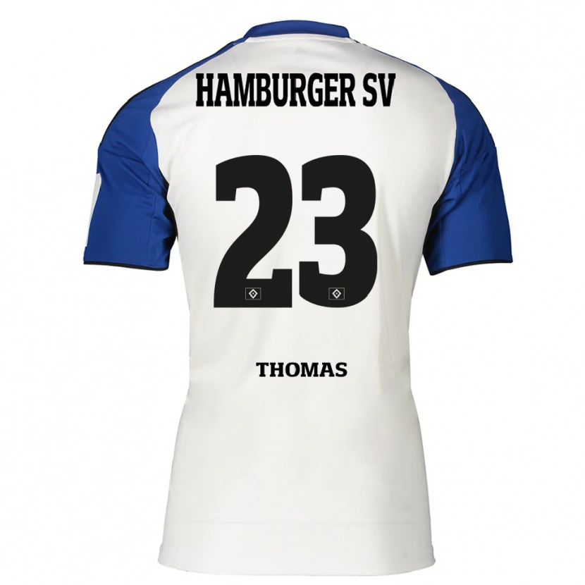 Danxen Damen Aaliyah-Miléne Thomas #23 Weiß Blau Heimtrikot Trikot 2025/26 T-Shirt