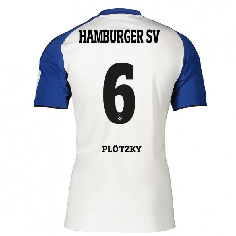Danxen Damen Lennart Plötzky #6 Weiß Blau Heimtrikot Trikot 2025/26 T-Shirt