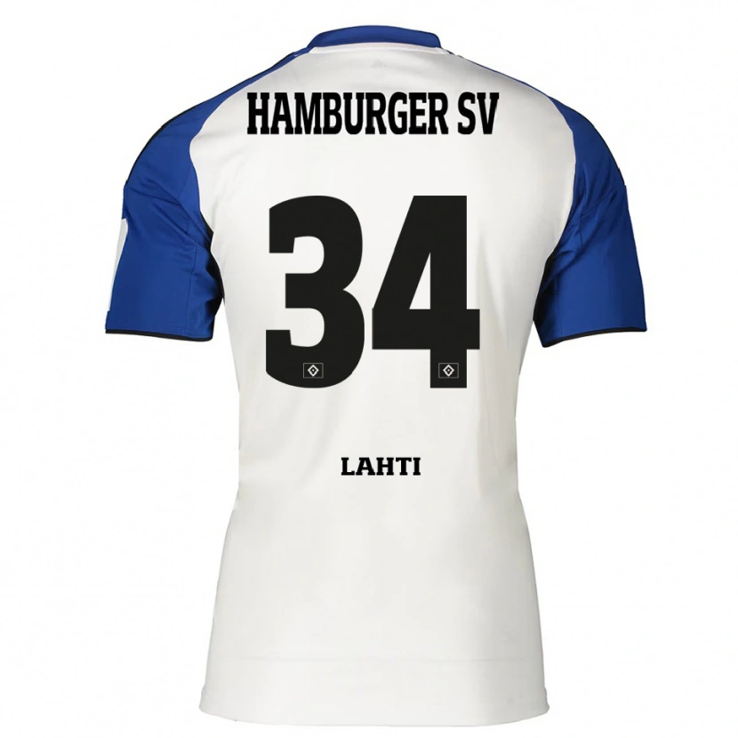 Danxen Damen Elias Lahti #34 Weiß Blau Heimtrikot Trikot 2025/26 T-Shirt