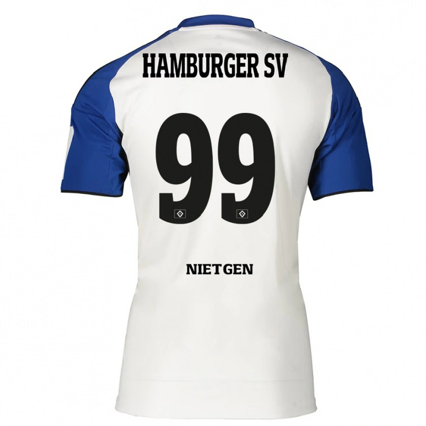 Danxen Damen Marvin Nietgen #99 Weiß Blau Heimtrikot Trikot 2025/26 T-Shirt