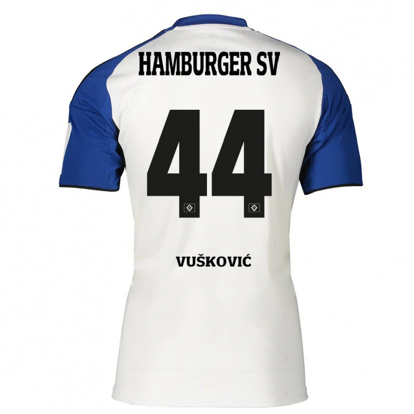 Danxen Damen Mario Vuskovic #44 Weiß Blau Heimtrikot Trikot 2025/26 T-Shirt