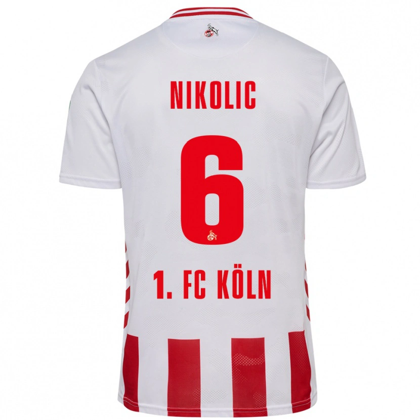 Danxen Damen Milan Nikolic #6 Weiß Rot Heimtrikot Trikot 2025/26 T-Shirt