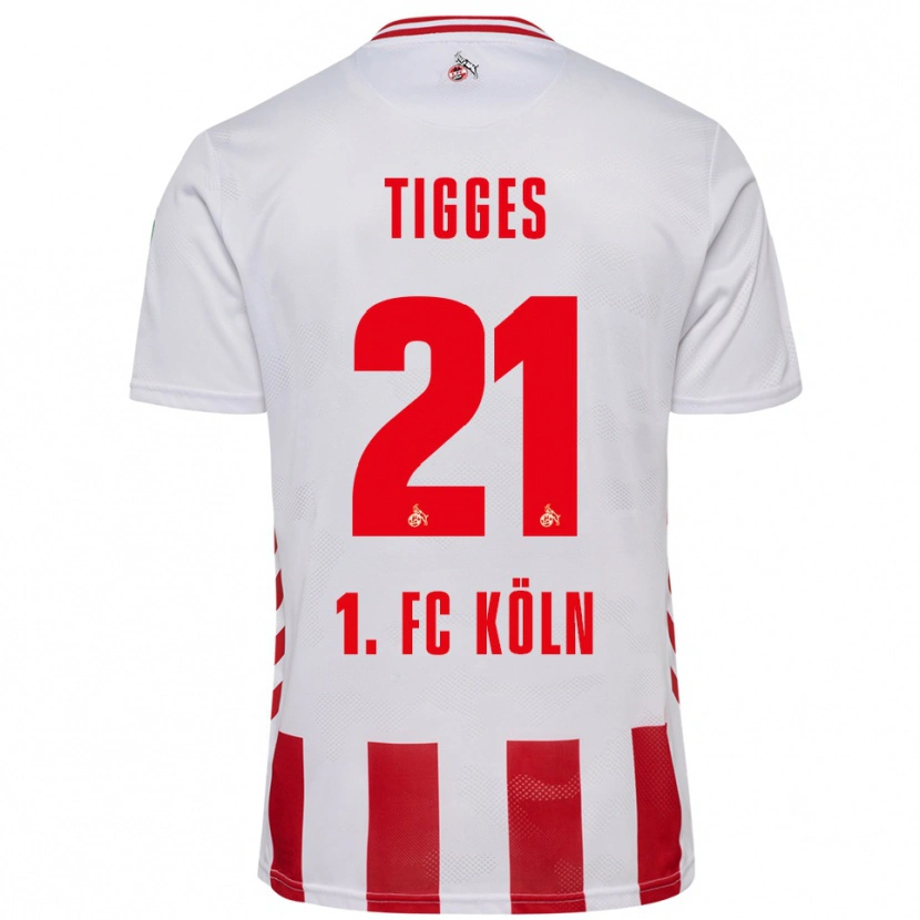 Danxen Damen Steffen Tigges #21 Weiß Rot Heimtrikot Trikot 2025/26 T-Shirt