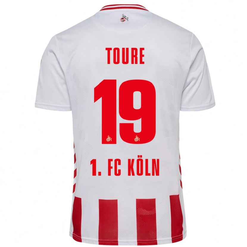 Danxen Damen Safyan Toure #19 Weiß Rot Heimtrikot Trikot 2025/26 T-Shirt