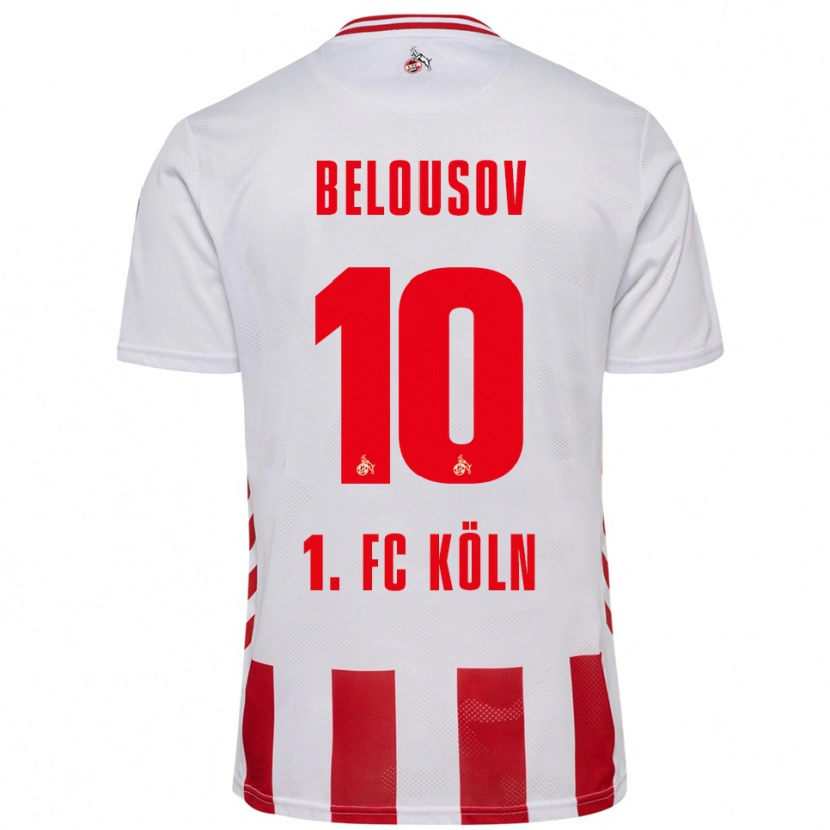 Danxen Damen Artem Belousov #10 Weiß Rot Heimtrikot Trikot 2025/26 T-Shirt
