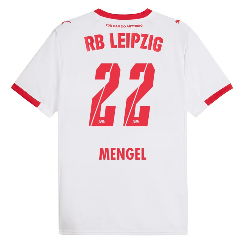 Danxen Damen Luca Mengel #22 Weiß Rot Heimtrikot Trikot 2025/26 T-Shirt