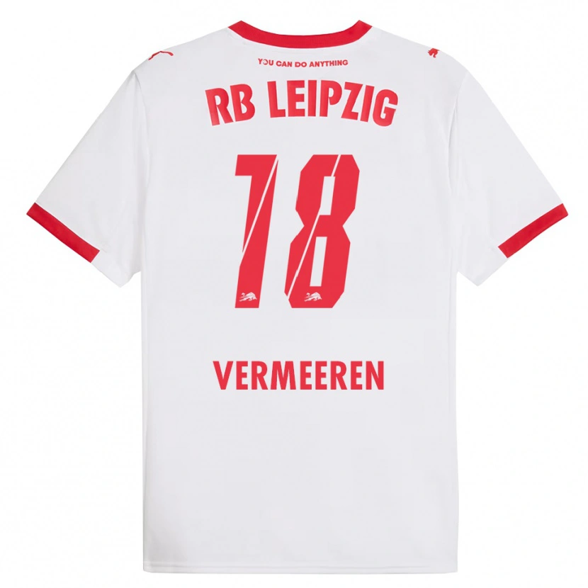 Danxen Damen Arthur Vermeeren #18 Weiß Rot Heimtrikot Trikot 2025/26 T-Shirt