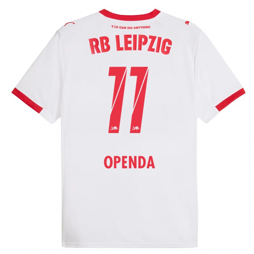Danxen Damen Loïs Openda #11 Weiß Rot Heimtrikot Trikot 2025/26 T-Shirt
