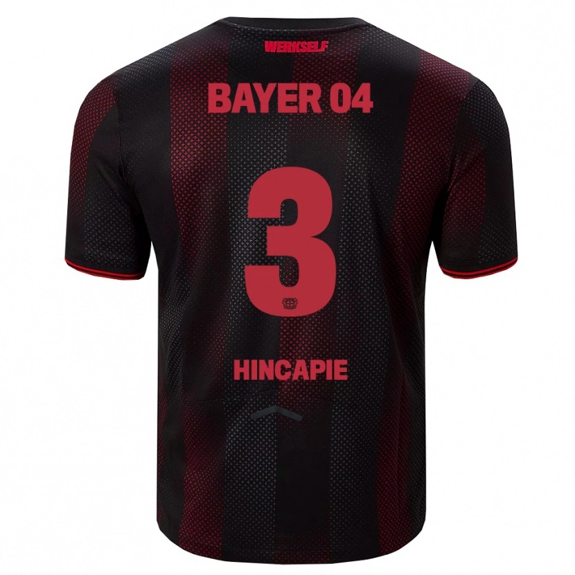 Danxen Damen Piero Hincapié #3 Schwarz Rot Heimtrikot Trikot 2025/26 T-Shirt