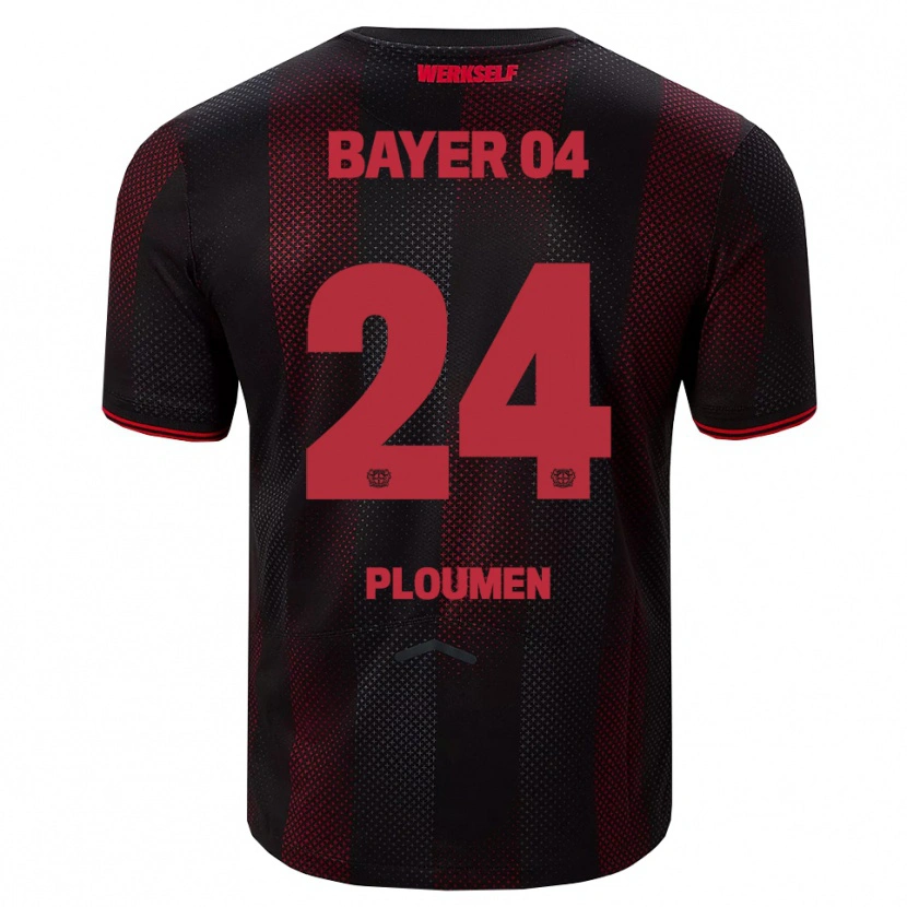 Danxen Damen Gilles Ploumen #24 Schwarz Rot Heimtrikot Trikot 2025/26 T-Shirt