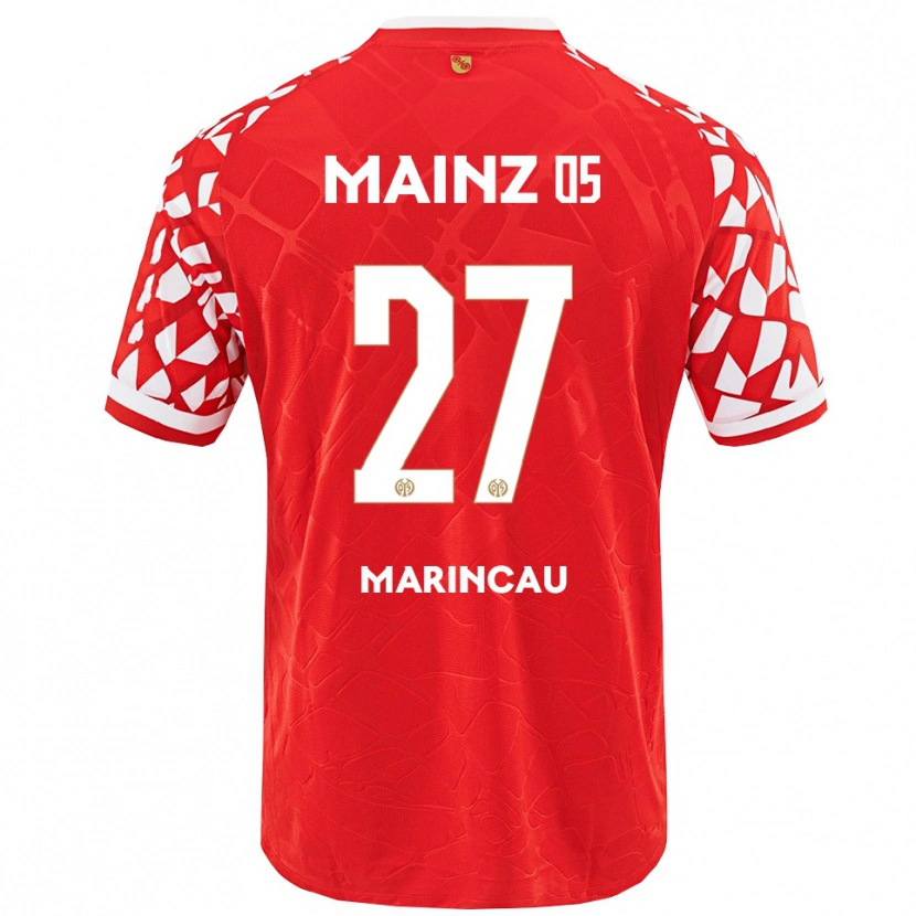 Danxen Damen Emanuel Marincău #27 Rot Weiß Heimtrikot Trikot 2025/26 T-Shirt