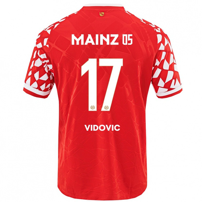 Danxen Damen Gabriel Vidovic #17 Rot Weiß Heimtrikot Trikot 2025/26 T-Shirt