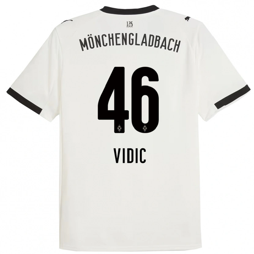 Danxen Damen Nico Vidic #46 Weiß Schwarz Heimtrikot Trikot 2025/26 T-Shirt