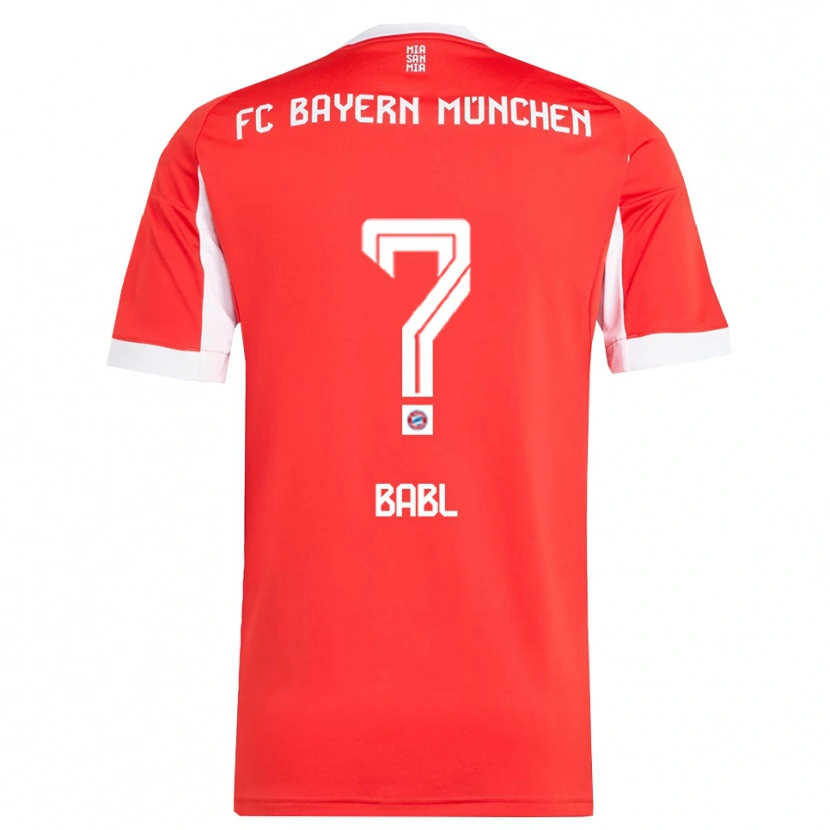 Danxen Damen Luca Babl #0 Rot Weiß Heimtrikot Trikot 2025/26 T-Shirt