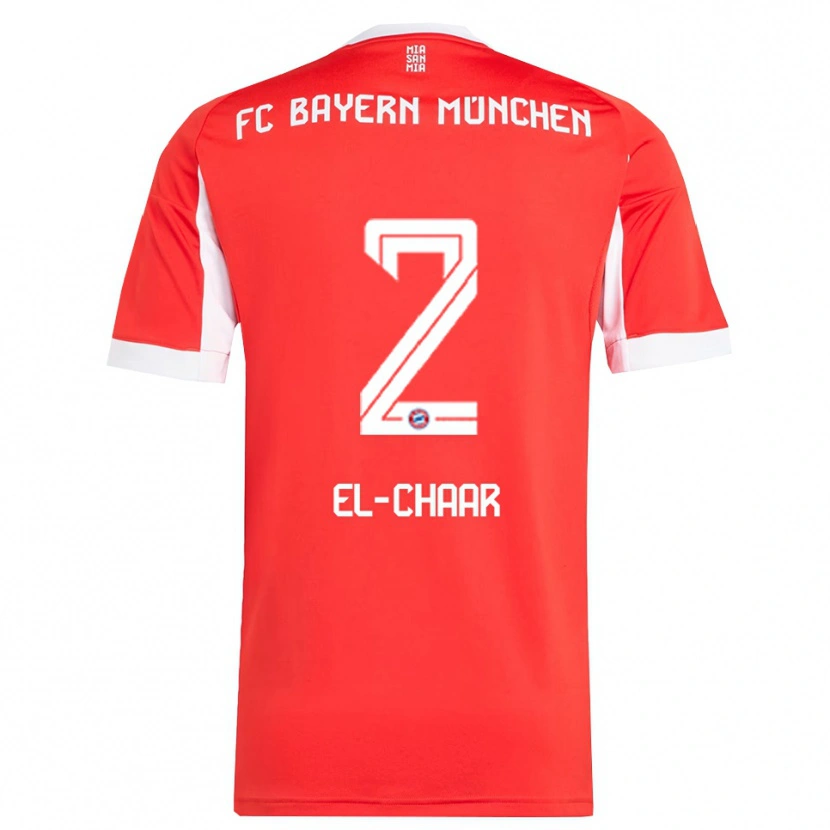 Danxen Damen Adam El-Chaar #2 Rot Weiß Heimtrikot Trikot 2025/26 T-Shirt