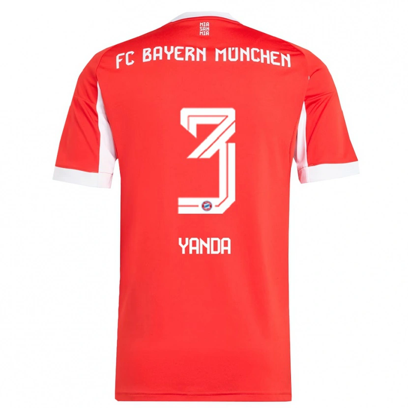 Danxen Damen Julien Yanda #3 Rot Weiß Heimtrikot Trikot 2025/26 T-Shirt