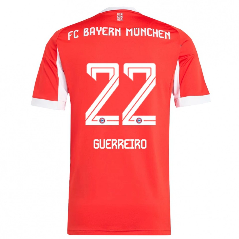 Danxen Damen Raphaël Guerreiro #22 Rot Weiß Heimtrikot Trikot 2025/26 T-Shirt