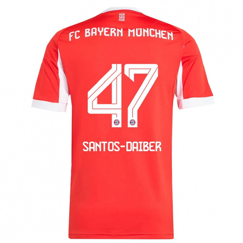 Danxen Damen David Santos Daiber #47 Rot Weiß Heimtrikot Trikot 2025/26 T-Shirt