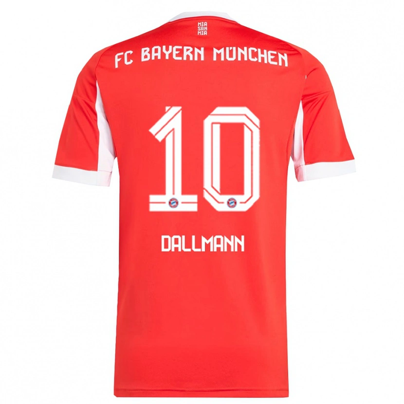 Danxen Damen Linda Dallmann #10 Rot Weiß Heimtrikot Trikot 2025/26 T-Shirt