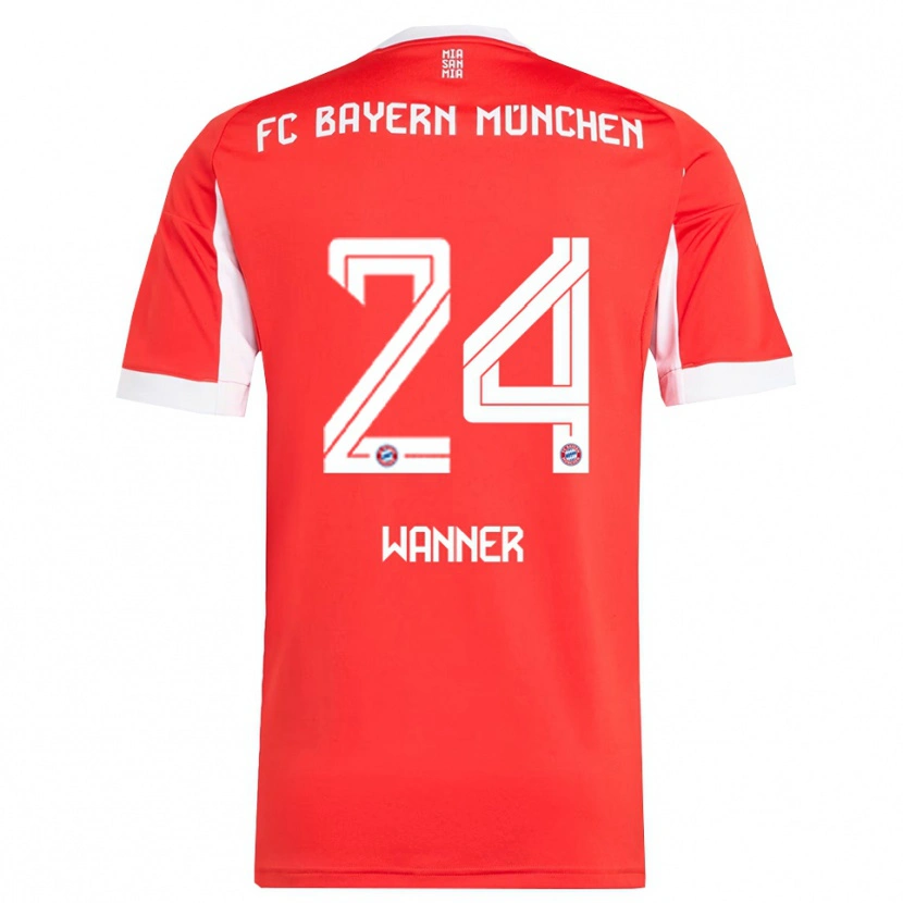 Danxen Damen Paul Wanner #24 Rot Weiß Heimtrikot Trikot 2025/26 T-Shirt
