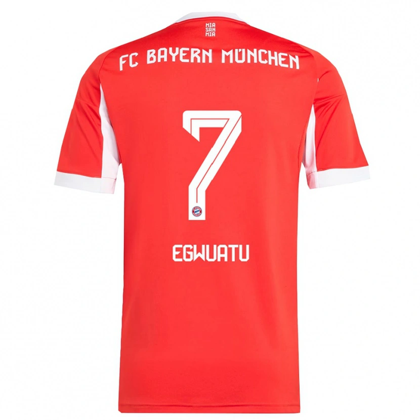 Danxen Damen Frank Egwuatu #7 Rot Weiß Heimtrikot Trikot 2025/26 T-Shirt