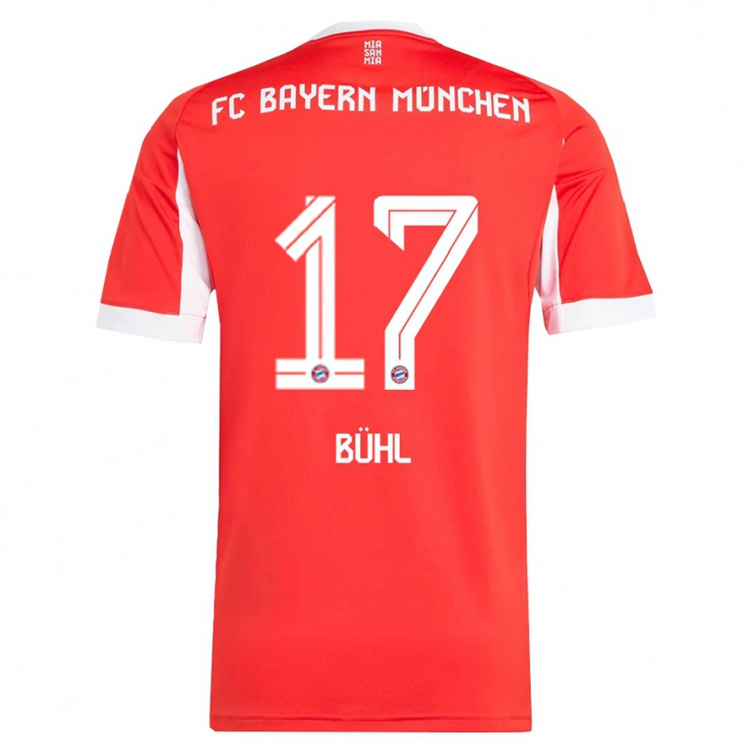 Danxen Damen Klara Bühl #17 Rot Weiß Heimtrikot Trikot 2025/26 T-Shirt