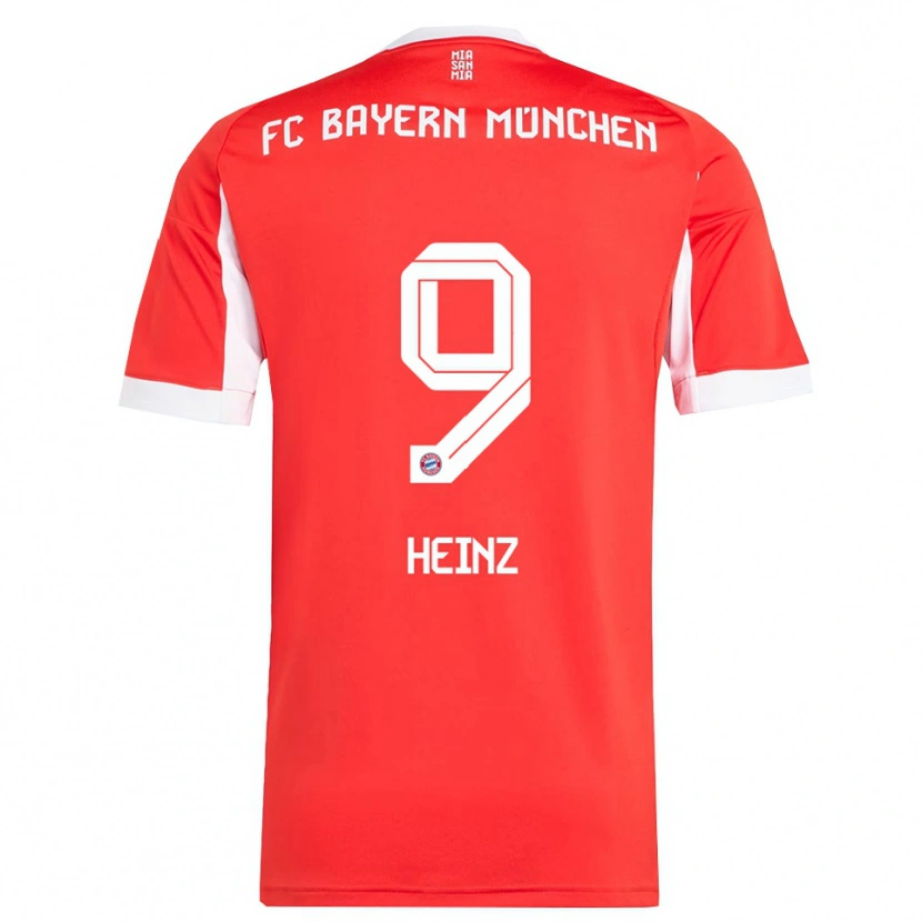 Danxen Damen Anton Heinz #9 Rot Weiß Heimtrikot Trikot 2025/26 T-Shirt
